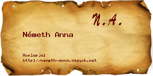 Németh Anna névjegykártya